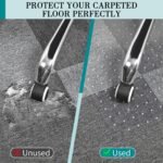 Office Chair Mat for Carpets, Clear Computer Desk Chair Mat for Low Carpeted Floors, Thick and Sturdy Carpet Protector, Easy Glide and Flat Without Curling (30" x 48" Rectangle) - Image 3