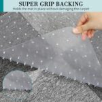 Office Chair Mat for Carpets, Clear Computer Desk Chair Mat for Low Carpeted Floors, Thick and Sturdy Carpet Protector, Easy Glide and Flat Without Curling (30" x 48" Rectangle) - Image 4
