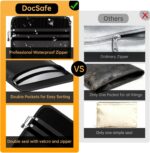 DocSafe Fireproof Document Bag (5200℉) with Fireproof Organizer Travel Case,Heat Insulated Fire＆Water Resistant 8 Layers Safe Money Bag Storage for Important Documents,Cash,Power Bank,Valuables,Black - Image 8
