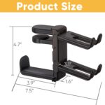 3 in 1 Under Desk Headphone Hanger with Adjustable Clamp Mount, 2 Controller Slots & 1 Headset Universal Holder Stand, Rotatable Hook Rack & Cable Organizer, for Home Gaming Xbox ps5 - Black - Image 8