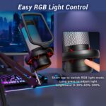 TONOR Gaming Microphone Set with Boom Arm, Vocal Condenser Microphone for Content Creators, USB Mic for PC with Stand, RGB, Tap Mute, Gain Control, Gaming Equipemnt, Twitch, Streaming, TC310+ - Image 5