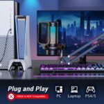 TONOR Gaming Microphone Set with Boom Arm, Vocal Condenser Microphone for Content Creators, USB Mic for PC with Stand, RGB, Tap Mute, Gain Control, Gaming Equipemnt, Twitch, Streaming, TC310+ - Image 8