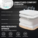 White Gaming Chair,Ergonomic Massage Office Desk Chair with Footrest | Pocket Spring Cushion,Reclining,Thick High Back,Headrest and Lumbar Support,Adjustable Leather Computer Chair Gamer Chair - Image 5