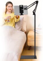 SAMHOUSING Tablet Floor Stand, Adjustable Universal 360-degree Rotatable Metal Tablet Holder, Phone Stand for iPad/iPhoneX/iPad Pro or Other 4.7~12.9 Inch-Screen Devices (Black) - Image 2