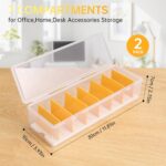 PAVSTINE 2 Pack Clear Cable Organizer Box with Lid, Plastic Charger Cable Cord Storage Organizer, Office Desk Organizers, Multifunctional Accessories Storage for Home Drawer Office, Stackable - Image 8