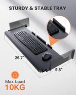ErGear Electric Standing Desk with Keyboard Tray, 44x24 Inches Adjustable Height Sit Stand Up Desk, Home Office Desk Computer Workstation, Black - Image 4