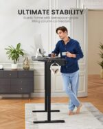 ErGear Electric Standing Desk with Keyboard Tray, 44x24 Inches Adjustable Height Sit Stand Up Desk, Home Office Desk Computer Workstation, Black - Image 7