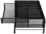 Simple Houseware Metal Desk Monitor Stand Riser with Organizer Drawer, Black - Image 4