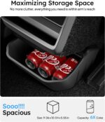 Wigoo for Tesla Model 3 Highland Rear Center Console Organizer | Partitioned Storage, Stable Installation, Backseat Storage Box, for Model 3 2024~2026 - Image 3