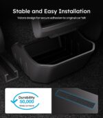 Wigoo for Tesla Model 3 Highland Rear Center Console Organizer | Partitioned Storage, Stable Installation, Backseat Storage Box, for Model 3 2024~2026 - Image 4