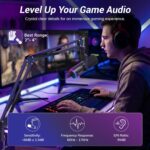 TONOR Dynamic Gaming Microphone, XLR/USB Microphone for Content Creators with AI Noise Cancellation, RGB, Tap Mute, Gain Control, Microfono with Boom Arm for Streaming, Black, TD510 AIR S H+ - Image 4