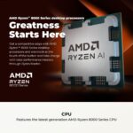 CyberPowerPC Gaming PC, AMD Ryzen 7 8700F, GeForce RTX 5060 Ti 8GB | Gamer Master, 16GB DDR5, 1TB PCIe 4.0 SSD, WiFi Ready & Windows 11 Home (GMA2900A3) - Image 7