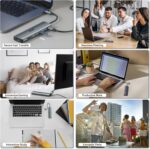 Acer USB C Hub, 7 in 1 Multi-Port Adapter for Laptop/Mac Type C Devices | 4K USB C to HDMI Splitter Hub, 100W Max PD Port, 2 USB 3.0 & 1 USB C Data Ports 5Gbps, SD/TF Card Reader - Image 10