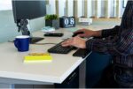 3M Gel Wrist Rest for Standing Desks, Wraps Around Edge of Desk for Comfort, Non-Slip Back Stays in Place (WR200B) - Image 3