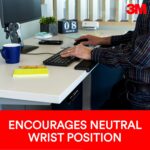 3M Gel Wrist Rest for Standing Desks, Wraps Around Edge of Desk for Comfort, Non-Slip Back Stays in Place (WR200B) - Image 4