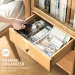 FRETONBA 2Pcs Cable Charger Organizer Box, Large Cords Storage Organizer with Adjustable Compartments and Wire Ties, Stackable Cord Organizer for Drawer - Clear - Image 4