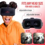 3D VR Headset for Kids + Android Remote - for iPhone & Android Phones | with 3D VR Videos & Apps Links | Virtual Reality Goggles Set for Beginners - Image 6
