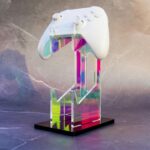 NiHome Controller Holder, Iridescent Acrylic 2-Tier Game Controller Stand | Universal Gaming Desk Organizer Dock Compatible With PS5 Xbox Switch, Stable Accessories Mount, Gamer Gift Idea - Image 9