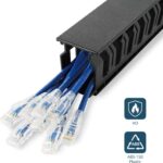Tecmojo 2 Pack 1U Server Rack Horizontal Cable Management with Cover,2.6“ Depth Plastic Cable Manager,Rack Mount 12 Slots Wire Duct Organizer,for 19 inch AV/IT/Data/Audio and Network Cabinet - Image 4