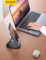 Lamicall Cell Phone Stand for Desk - [Height Adjustable] Foldable Mobile Phone Holder, Portable Stand for iPhone 17 16 15 14 13 12 11 Pro Max Plus Air, Galaxy S25, Office Gift, Telephone Accessories - Image 8
