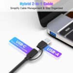RSHTECH 10 Ports Powered USB 3.2/USB C Hub Splitter 60W with 3 x 10Gbps USB 3.2 Ports (2C + 1A),7 x USB 3.0 Ports (4C + 3A), 3.3ft Cable and Individual Touch Switches for Laptop PC - Image 5