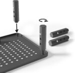 EVOOMI Back Saver Monitor Stand for Desk - 2 Pack Monitor Riser - Anti-Skid HD Hexagonal Steel Computer Stand - Free Cable Ties - Mesh Metal Computer Item Stand - Printer & iMac - Image 5