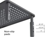 EVOOMI Back Saver Monitor Stand for Desk - 2 Pack Monitor Riser - Anti-Skid HD Hexagonal Steel Computer Stand - Free Cable Ties - Mesh Metal Computer Item Stand - Printer & iMac - Image 6
