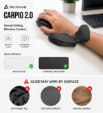 DELTAHUB Carpio 2.0 - Right-Handed Truly Ergonomic Wrist Rest for Mouse, Carpal Tunnel Support, Pain Relief, Anti-Fatigue, Easy Glide, Sleek, Office, Computer, Laptop, Gaming - Large, Black - Image 3