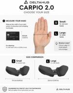 DELTAHUB Carpio 2.0 - Right-Handed Truly Ergonomic Wrist Rest for Mouse, Carpal Tunnel Support, Pain Relief, Anti-Fatigue, Easy Glide, Sleek, Office, Computer, Laptop, Gaming - Large, Black - Image 5
