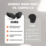 DELTAHUB Carpio 2.0 - Right-Handed Truly Ergonomic Wrist Rest for Mouse, Carpal Tunnel Support, Pain Relief, Anti-Fatigue, Easy Glide, Sleek, Office, Computer, Laptop, Gaming - Large, Black - Image 10