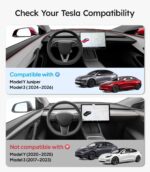 Wigoo for Tesla Model Y Juniper/Model 3 Highland Center Sunglasses Holder | Extra Space, Install in Seconds, Soft Yet Durable, Waterproof & Wipe Clean - Image 3