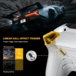 ManbaOne Interactive Screen Wireless Gaming Controller for PC/Switch/Switch 2/iOS/Android,Hall Effect Stick & Trigger,RGB Lighting,Remappable Buttons,1800mAh with Charging Dock (White) - Image 5