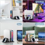 KDD 4-Slot Vertical Laptop Stand with Gravity Locking, 6-in-1 Laptop Holder Desktop Stand, Space-Saving Organizer Fits MacBook/Surface/HP/Dell/Book/Tablet/Switch/Cell Phone and Keyboard - Image 7