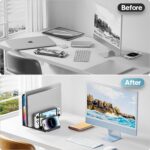 KDD 4-Slot Vertical Laptop Stand with Gravity Locking, 6-in-1 Laptop Holder Desktop Stand, Space-Saving Organizer Fits MacBook/Surface/HP/Dell/Book/Tablet/Switch/Cell Phone and Keyboard - Image 8