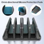 KDD 4-Slot Vertical Laptop Stand with Gravity Locking, 6-in-1 Laptop Holder Desktop Stand, Space-Saving Organizer Fits MacBook/Surface/HP/Dell/Book/Tablet/Switch/Cell Phone and Keyboard - Image 9