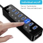 Powered USB Hub 3.0, Atolla 8-Port USB 3.0 Data Hub Splitter with One Smart Charging Port and Individual On/Off Switches and 5V/4A Power Adapter USB Extension for MacBook, Mac Pro/Mini and More - Image 5