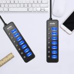 Powered USB Hub 3.0, Atolla 8-Port USB 3.0 Data Hub Splitter with One Smart Charging Port and Individual On/Off Switches and 5V/4A Power Adapter USB Extension for MacBook, Mac Pro/Mini and More - Image 9