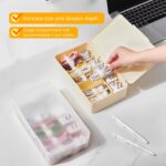 Cable Organizer Box Extra Wide, Travel Charger Cord Earphone Storage Case with Lid (Dark Green) - Image 3