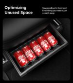 Wigoo Under Seat Storage Box for Tesla Model Y 2019~2025, 2 Pack Underseat Storage Tray with Lid, Secure No-Slide Design, Not Fit Model Y Juniper - Image 3