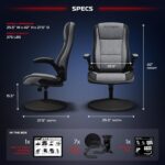 Respawn 800 Console Rocker Gaming Chair, Swivel Seat with Lumbar Support | 360° swivel rocker gaming chair with lumbar support, flip-up arms and stable base for console gaming or reading. - Image 3