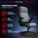 Respawn 800 Console Rocker Gaming Chair, Swivel Seat with Lumbar Support | 360° swivel rocker gaming chair with lumbar support, flip-up arms and stable base for console gaming or reading. - Image 4
