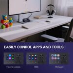 TreasLin Stream Controller Deck with12 Customizable Macro Keypad to Trigger Actions in OBS Twitch YouTube for Content Creators Stream Dock Compatible with PC & Mac N3 Black Macro Keypad - Image 3