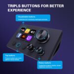 TreasLin Stream Controller Deck with12 Customizable Macro Keypad to Trigger Actions in OBS Twitch YouTube for Content Creators Stream Dock Compatible with PC & Mac N3 Black Macro Keypad - Image 5