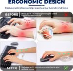 Gel Wrist Rest for Keyboard and Mouse, Wrist Rest for Keyboard, Mouse Wrist Support, Pain Relief, Cool Touch, Non-Skid, Keyboard and Mouse Wrist pad Set - Image 4