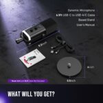 FIFINE AmpliGame AM8 USB/XLR Dynamic Microphone for Gaming Streaming | Podcast Mic with RGB Light, Mute Button, Headphones Jack, Desktop Stand, for Vocal Recording Singing YouTube - Image 10
