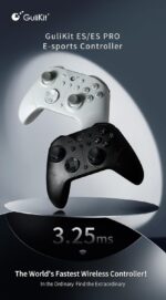 GuliKit ES Wireless PC Controller –3.25ms Low Latency,Hall Effect Joysticks | For PC/Steam/Switch/Android/iOS, Anti-Drift/Anti-Snapback,Switch 2 Wakeup,Gyro Motion Aim,30H Battery, Hall Trigger - Image 4
