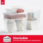 IRIS USA 20-Pack 6 Qt Storage Bins with Lids, Clear, Stackable | Ideal for shoes, crafts, office supplies and pantry items, nestable design, transparent design makes contents easy to find - Image 7