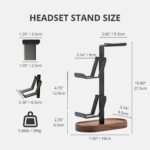 muso wood 2-in-1 Gaming Controller Stand, Headphone Holder, Desktop Headset Stand for Game Controllers and PC Earphone Accessories - Image 7