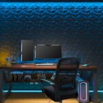 Art3d 20 Pack Decorative 3D Wall Panels for Interior Wall Decor Living Room, 11.8"x11.8" Black Wall Art PVC Panels for Bedroom TV Background Gaming Room Decor - Image 6