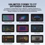 TreasLin/VSDinside XL Streaming Deck & Macro Keypad – 32 Customizable Keys with Scroll Wheels + RGB Light, Programmable Shortcut Keyboard for Gamers Creators Work on OBS Twitch Zoom Teams PS Excel - Image 3